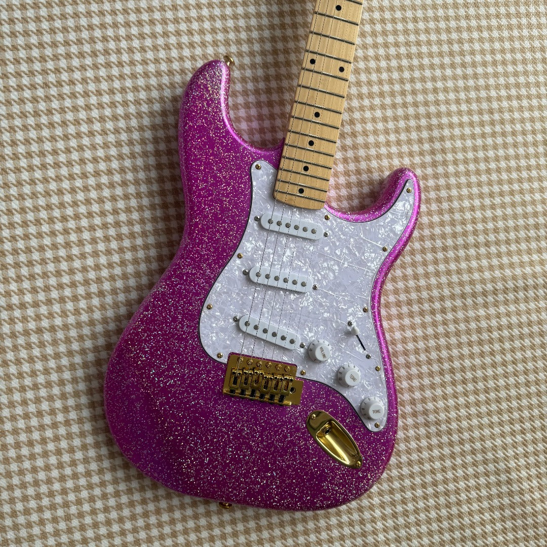 Pink Stratocaster Style Guitar
