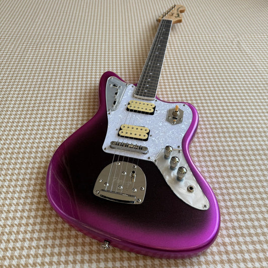 Pink Fender Jazzmaster Style Guitar