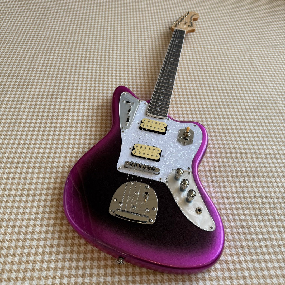 Pink Fender Jazzmaster Style Guitar