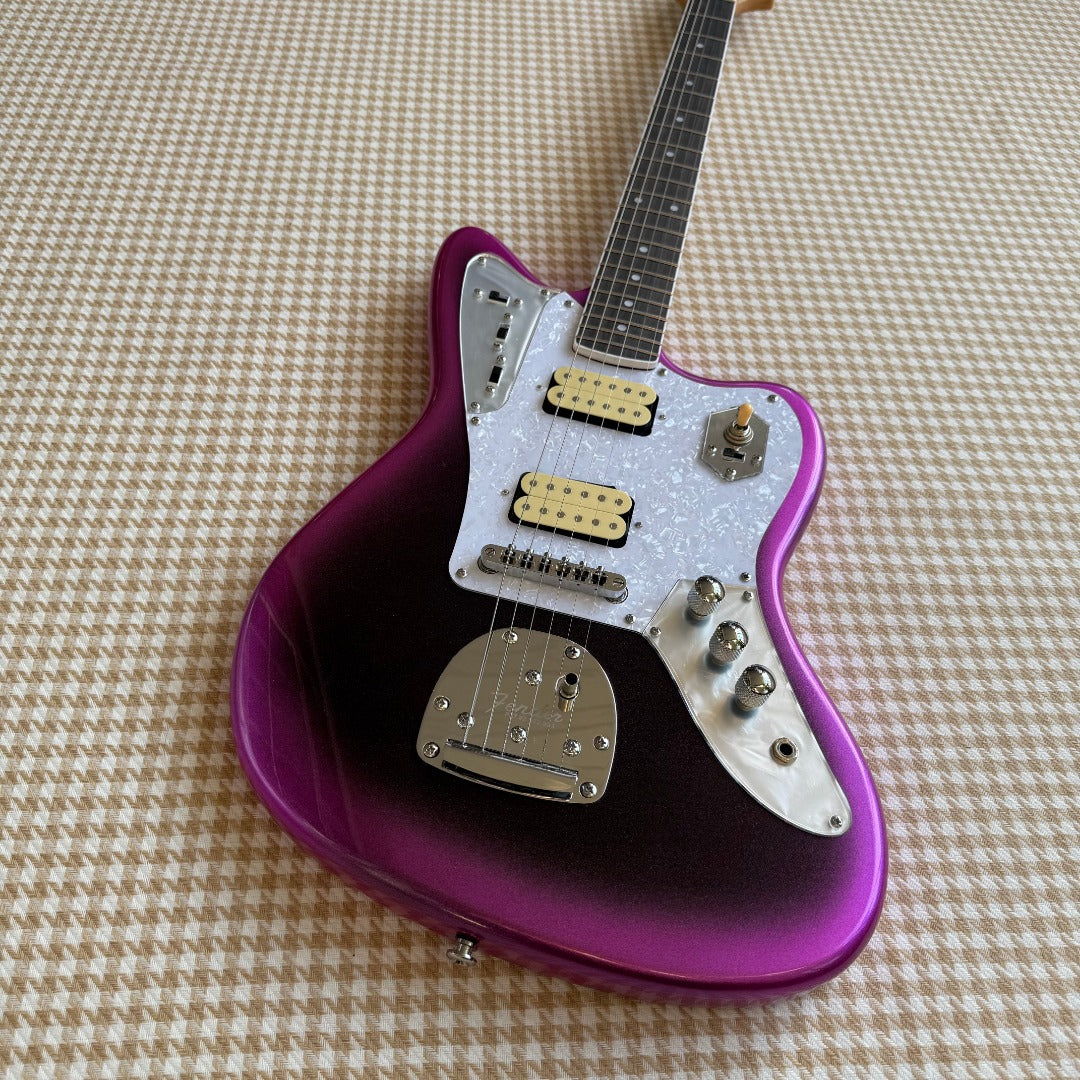 Pink Fender Jazzmaster Style Guitar