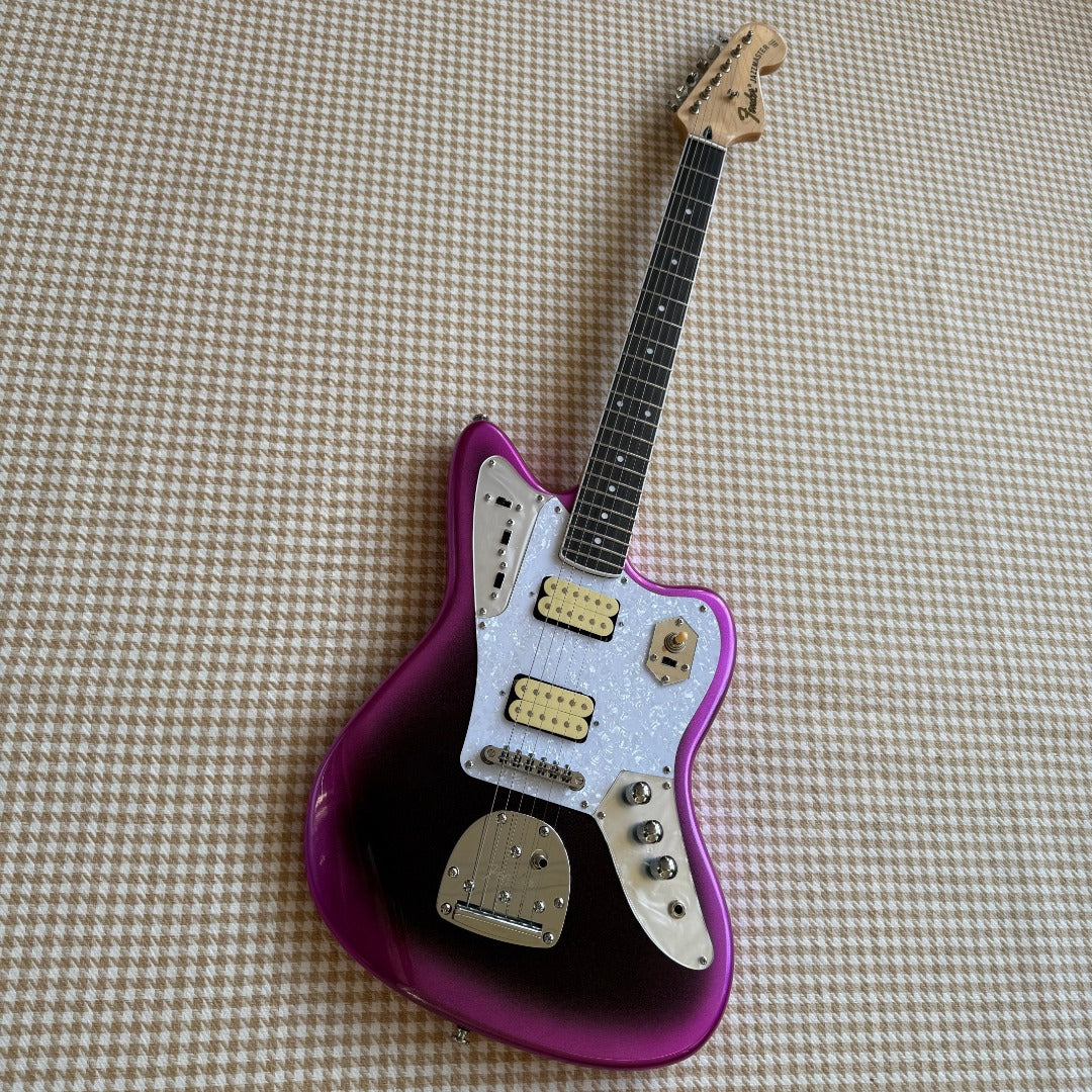 Pink Fender Jazzmaster Style Guitar