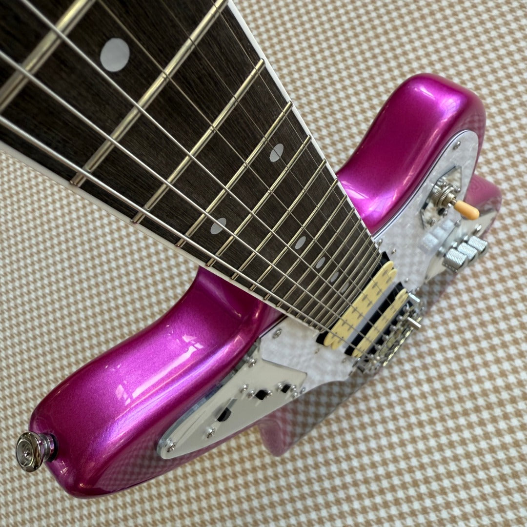 Pink Fender Jazzmaster Style Guitar