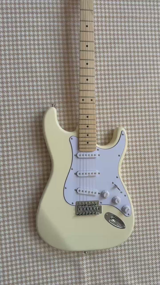 Yellow/Cream Stratocaster Style Guitar