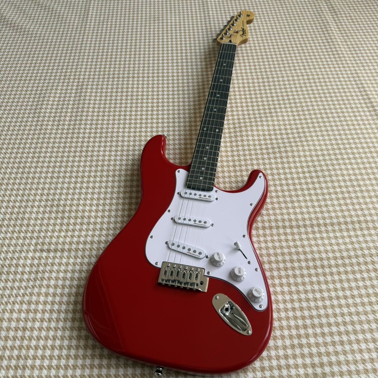 Red Stratocaster Style Guitar