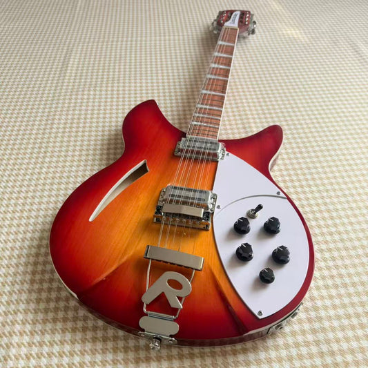 Sunburst Rickenbacker 335 Style Guitar