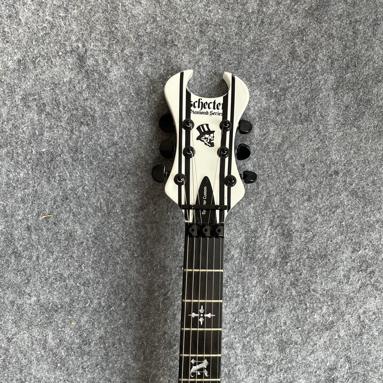White/Black Pinstripe Synyster Gates Signature Style Guitar