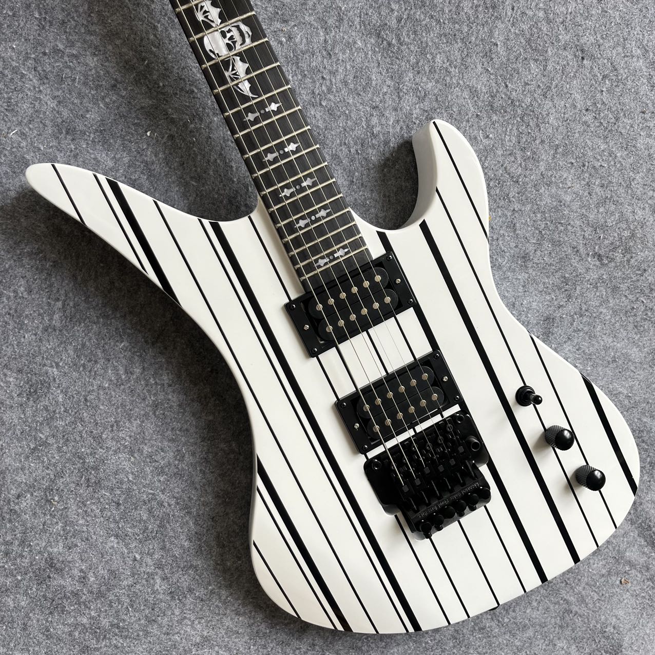 White/Black Pinstripe Synyster Gates Signature Style Guitar