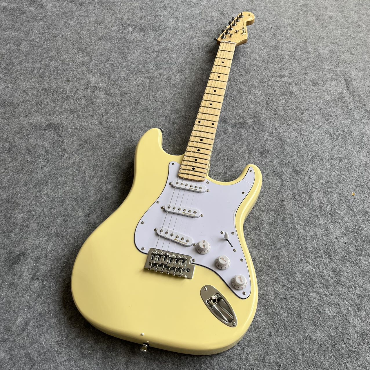 Yellow Stratocaster Style Guitar