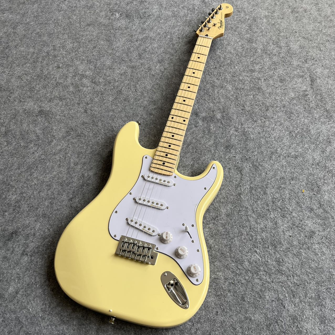 Yellow Stratocaster Style Guitar
