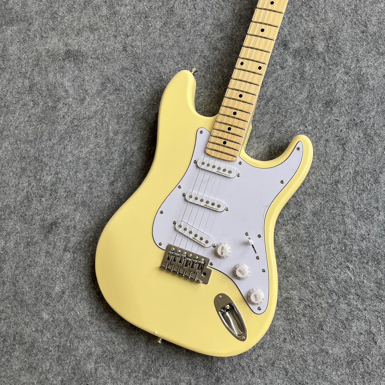 Yellow Stratocaster Style Guitar